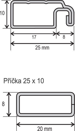 Profil okenní OV – výkres